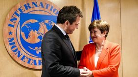 Sergio Massa y Kristalina Georgieva en 2022.