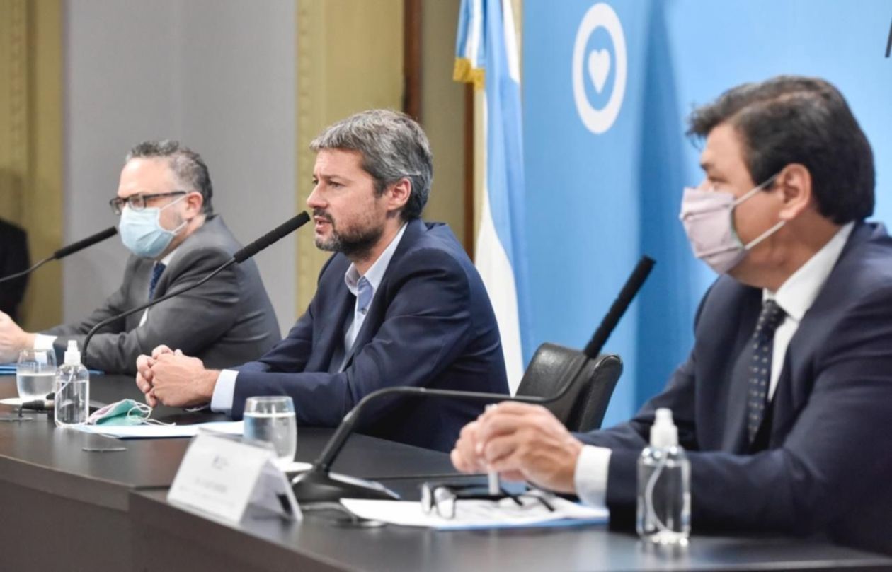 Matías Kulfas, Matías Lammens y Claudio Moroni