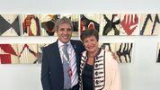 Toto Caputo y la titular del FMI, Kristalina Georgieva
