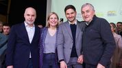 Horacio Rodríguez Larreta junto a Maximiliano Pullaro en el búnker durante el