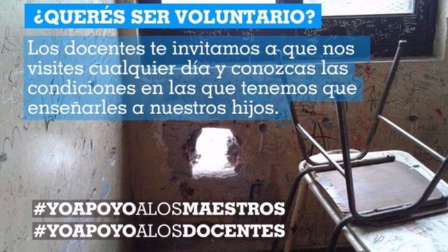guerra de hashtags: los docentes contraatacan a la campana rompehuelgas