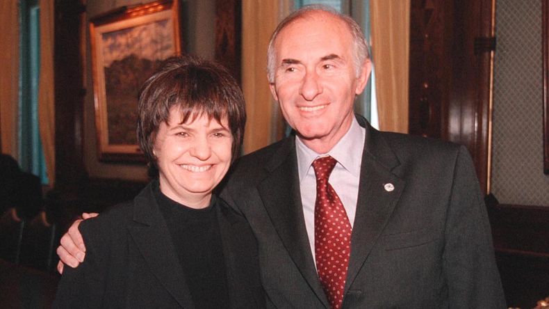 Fernando de la Rúa y Patricia Bullrich al comienzo del gobierno de la Alianza Fernando de la Rúa y Patricia Bullrich al comienzo del gobierno de la Alianza