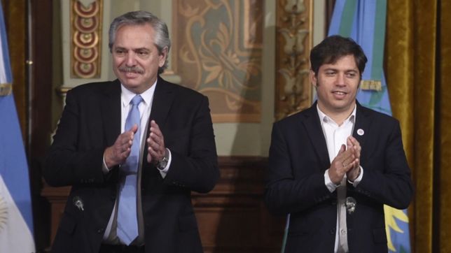 El presidente Alberto Fernández y el gobernador Axel Kicillof&nbsp;