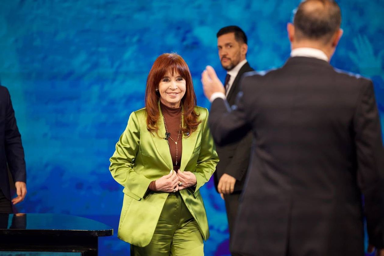 CFK en su visita a C5N.