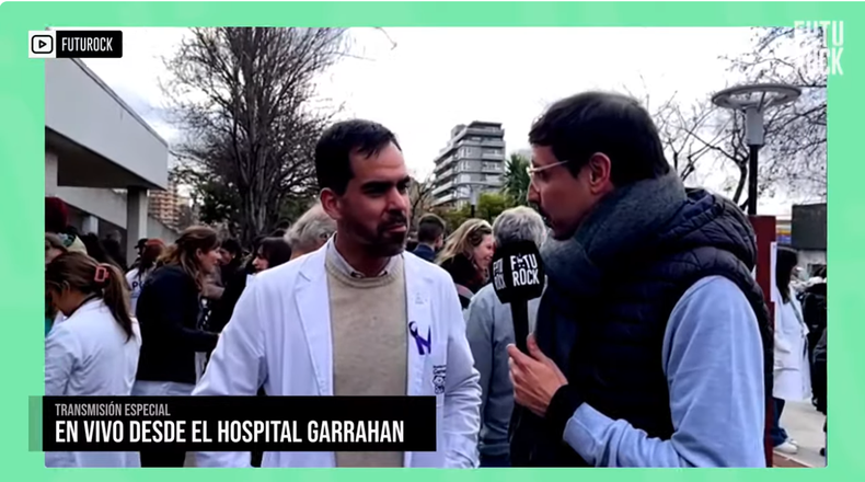 Futurock transmitió desde el Garrahan y el gobierno de Javier Milei los demandó.