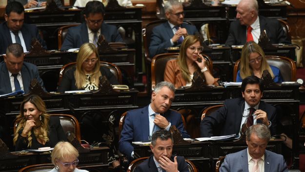 El bloque de La Libertad Avanza, que debatirá la reforma laboral.&nbsp;