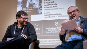 Juan Grabois y el cardenal cordobés Ángel Rossi
