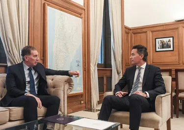 Diego Santilli y Manuel Calvo se reunieron en la Casa Rosada