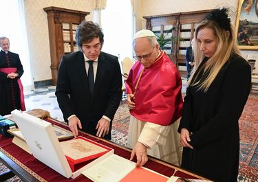 Javier Milei y León XIV, en Roma.&nbsp;