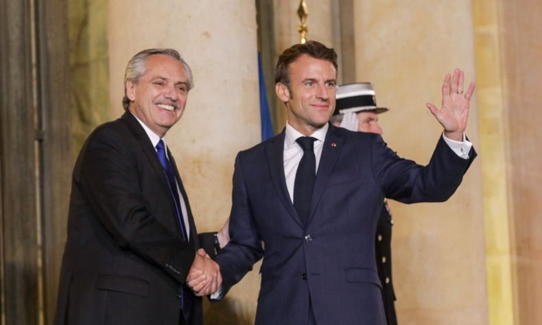 Alberto Fernández y Macron