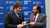Gustavo Sáenz, gobernador de Salta. junto a Javier Milei.