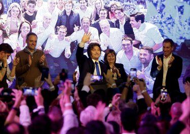 Javier Milei en el festejo libertario en la ciudad de Buenos Aires Javier Milei en el festejo libertario en la ciudad de Buenos Aires