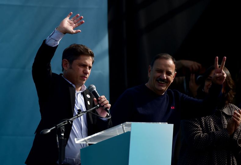 Axel Kicillof, en el acto en la Quinta de San Vicente.