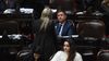 Las autoridades de La Libertad Avanza, durante la derrota con la oposición en Diputados.