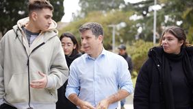 Pablo Domenichini, de campaña por el conurbano