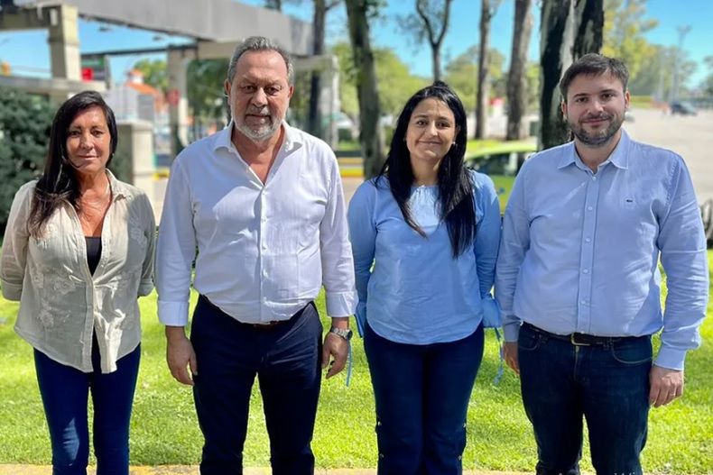 Otros tiempos en el PRO Córdoba: Laura Rodríguez Machado, Gustavo Santos, Soher El Sukaria y Oscar Agost Carreño.