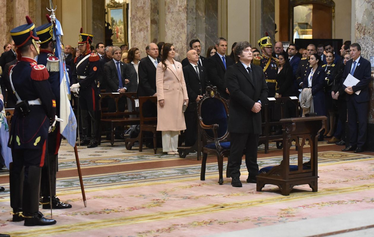 Javier Milei y Victoria Villarruel en el tedeum patrio