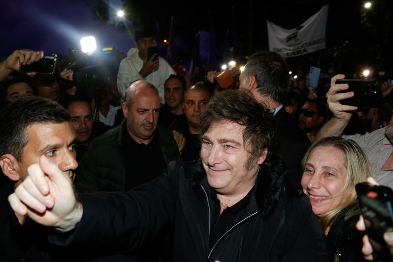 Acto de Javier MIlei en Lugano. (VIctoria Gesualdi).&nbsp;