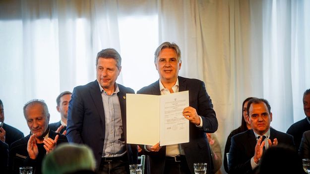 Damián Bernarte y Martín Llaryora ponen en foco a San Francisco con obra pública en el inicio de la campaña