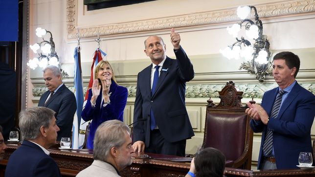 ultimo discurso de perotti: obras, produccion y dardos sueltos a la oposicion