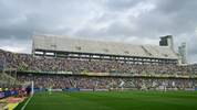 La nueva tribuna que se contruye en el estadio de Rosario Central, club que puja por ser sedel del Mundial 2030.