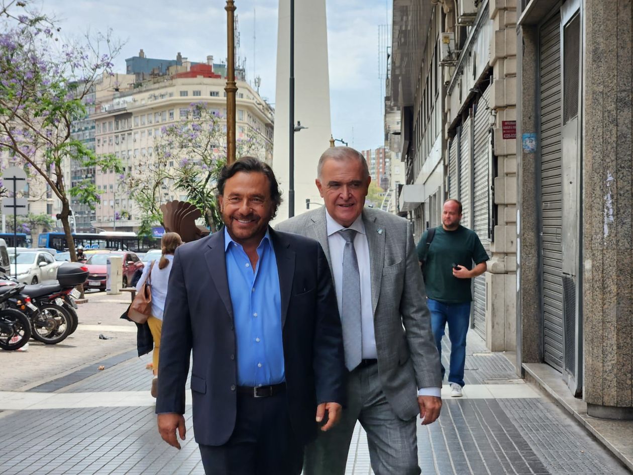 Gustavo Sáenz y Osvaldo Jaldo, animadores del nuevo espacio que reúne a los gobernadores dialoguistas.&nbsp;