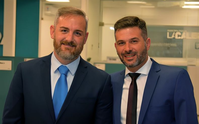 Los primos Facundo y Rodrigo Rufeil, exintendente uno; legislador, el otro.
