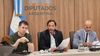 Juan Marino (UP) y Maximiliano Ferraro (Coalición Cívica), durante la comisión $Libra, en la que quedó complicada Karina Milei.&nbsp;