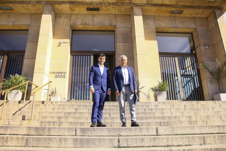 Nacho Torres y Alfredo Cornejo en Comodoro Py. 