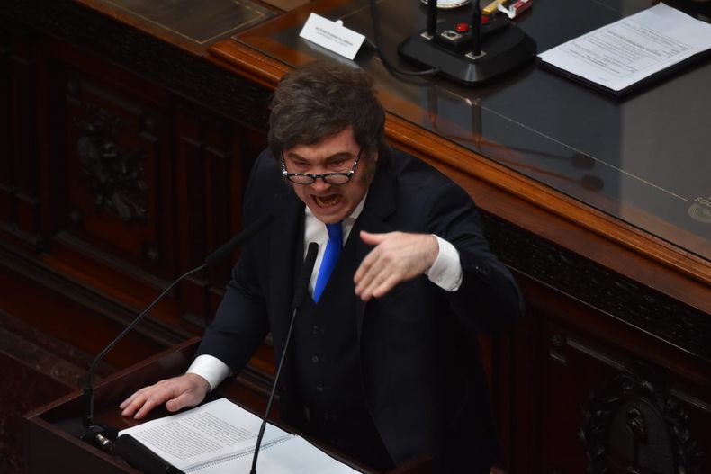 Javier Milei en la Apertura de Sesiones.&nbsp;