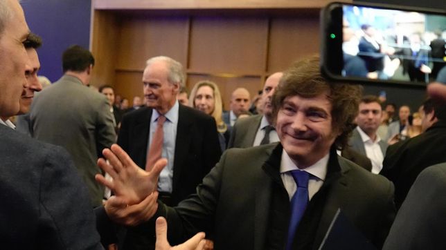 Javier Milei en la Bolsa de Comercio de Córdoba en 2025