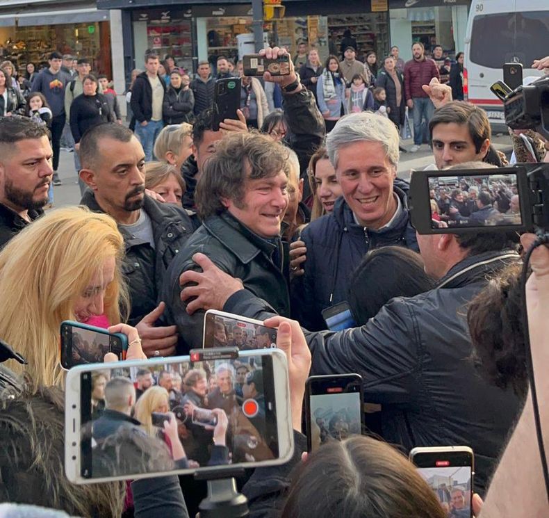 Javier Milei, en una de sus visitas de campaña a Entre Ríos.