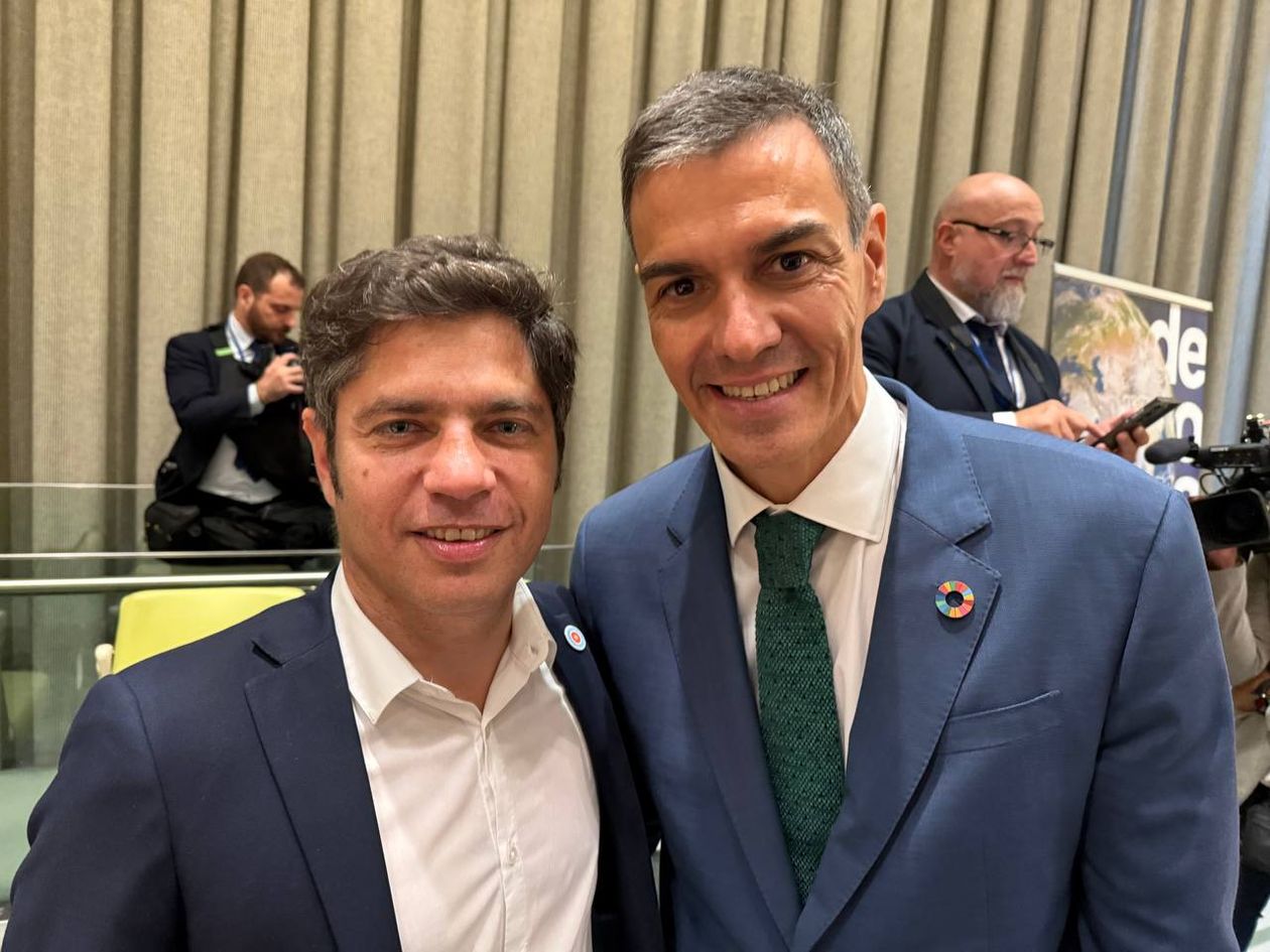 Axel Kicillof y Pedro Sánchez.&nbsp;