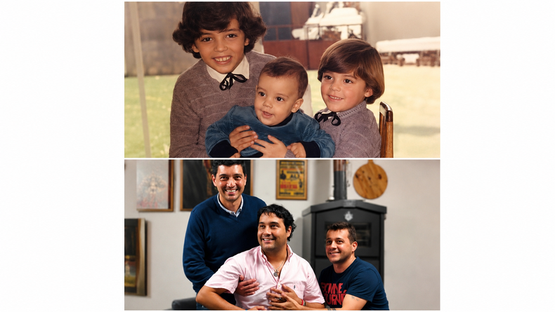 Los hermanos Koopmann: Marcos, Carlos y Diego. 