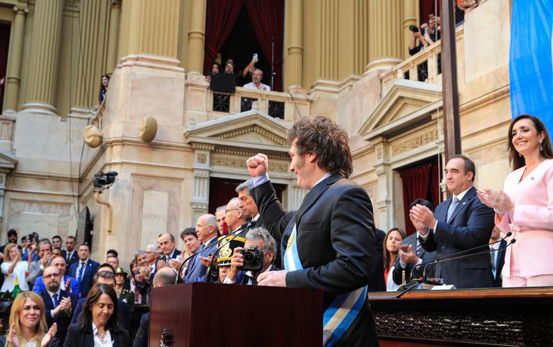 Javier Milei, en el Congreso.