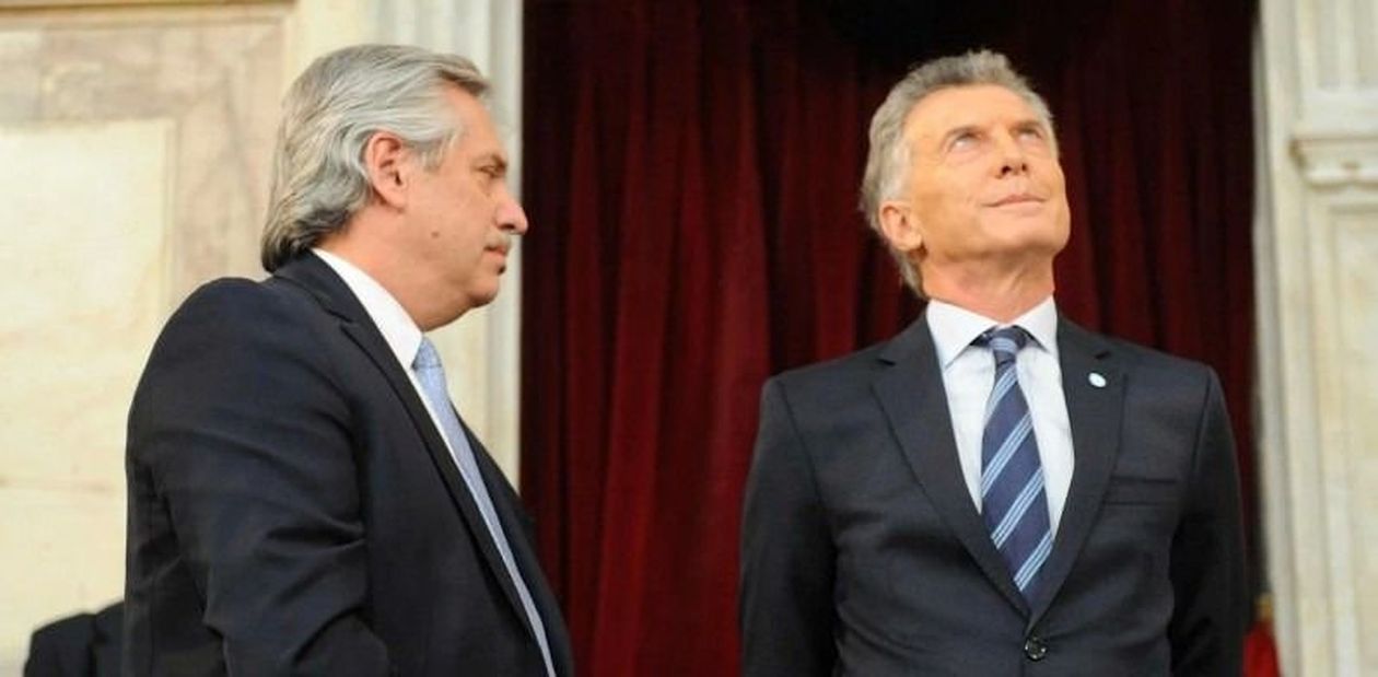 Mauricio Macri con Alberto Fernández