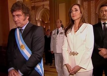 Javier Milei y Victoria Villarruel en la catedral