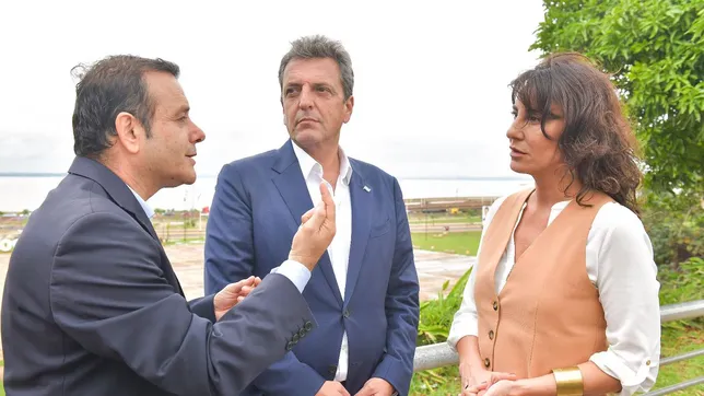 Natalia de la Sota y Sergio Massa en la campaña presidencial&nbsp;