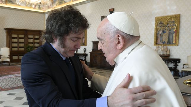 Javier Milei y el papa Francisco.