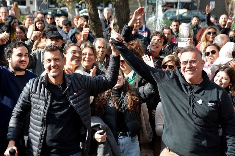 Gonzalo Parodi, en el cierre de la campaña electoral de Río Curto.  