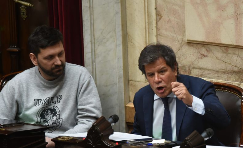 Los diputados Facundo Manes y Pablo Juliano, de la UCR blue, clave para el destino de Javier Milei en el Congreso.&nbsp;