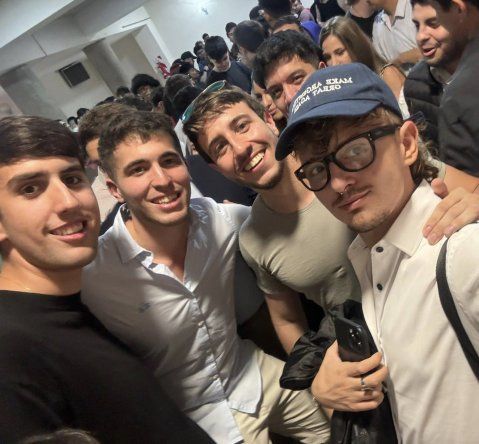 Shariff Menem y Juan Ignacio Boutet, en el acto de la juventud organizado por Karina Milei.&nbsp;