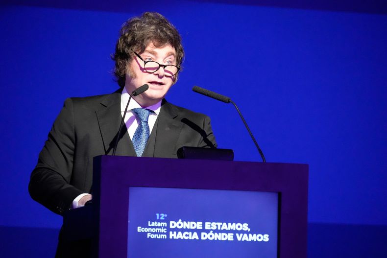 Javier Milei en Latam Economic Forum.&nbsp;