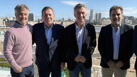 De Andreis, Montenegro, Macri y Ritondo.