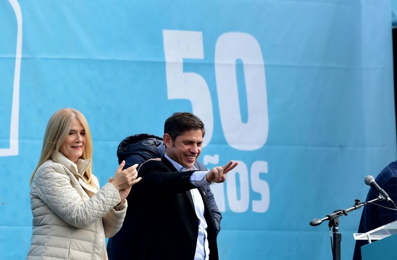 Axel Kicillof, en el acto en la Quinta de San Vicente.