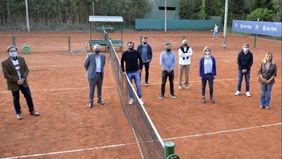 Zamora y Mariano Zabaleta supervisaron el protocolo para el regreso del tenis
