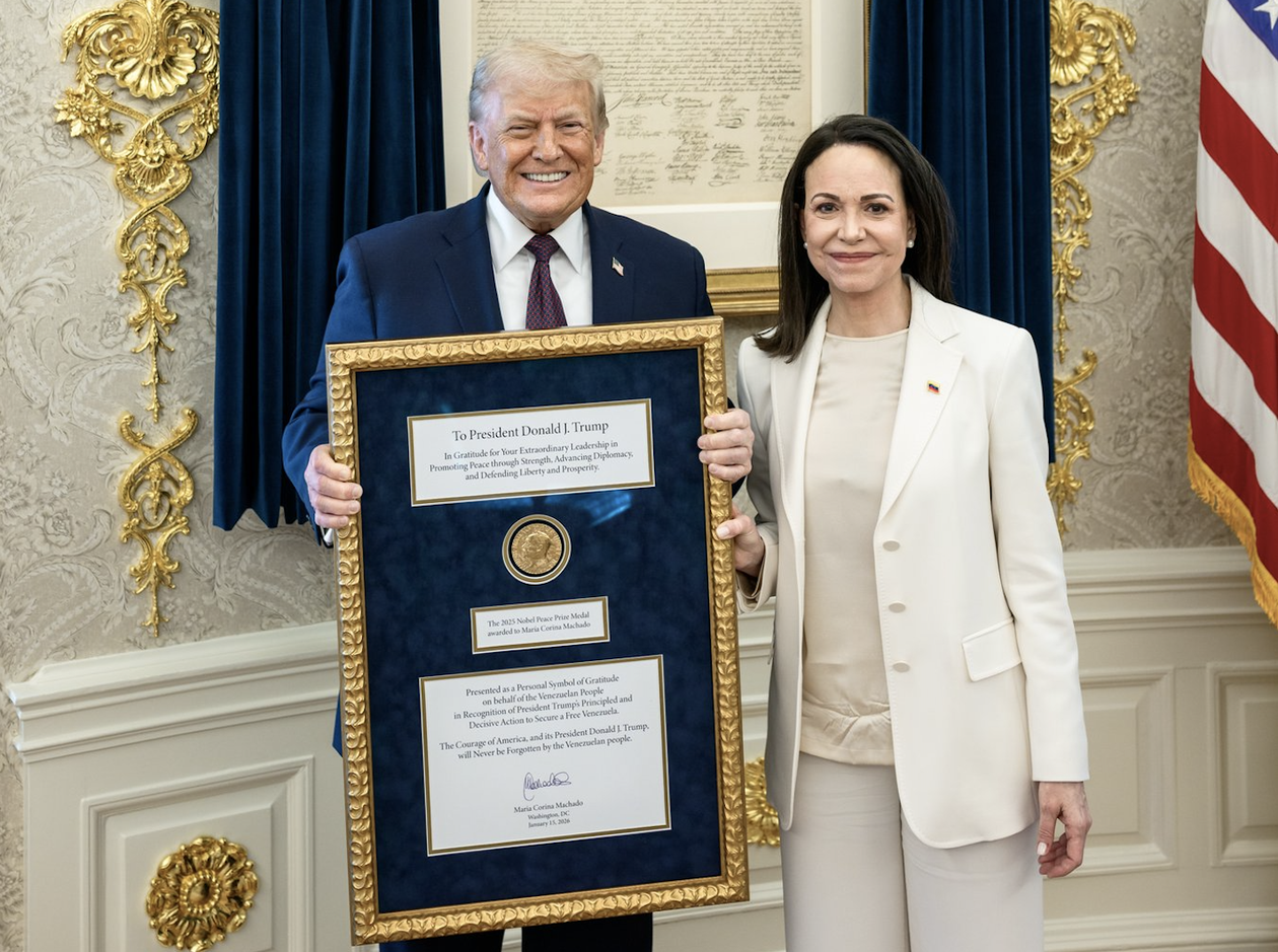 Donald Trump y María Corina Machado.