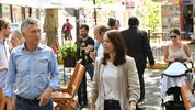 Soledad Martínez y Mauricio Macri.