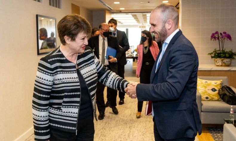 Martín Guzmán y Kristalina Georgieva Martín Guzmán Kristalina Georgieva