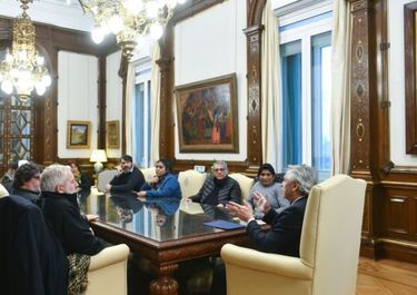 En la previa de la marcha, Fernández recibió a movimientos sociales oficialistas